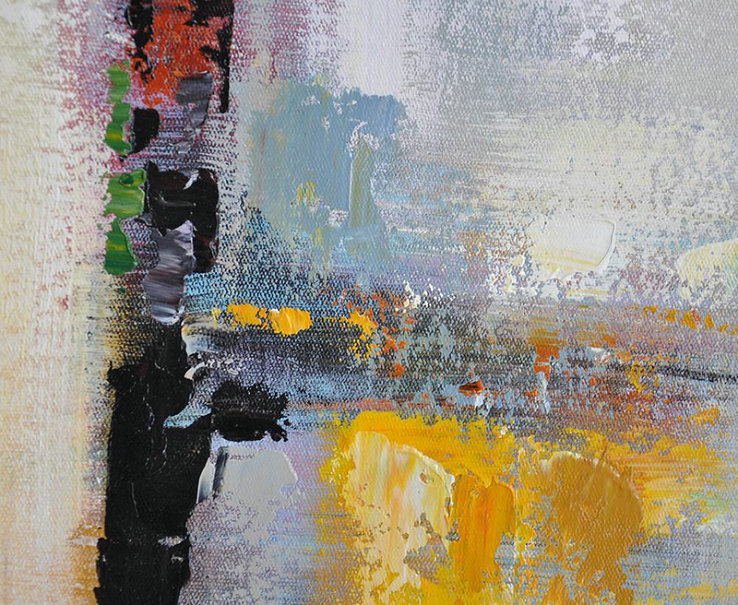 Large Abstract Art,Vertical Palette Knife Contemporary Art,Custom Canvas Wall Art,Purplish Grey,White,Red,Yellow,Brown.etc